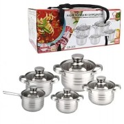 Набор кастрюль из нержавеющей стали Grandhoff GR 3837 10 предметов