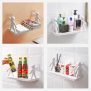 Креативная настенная полка органайзер для ванной комнаты WHITE