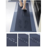 Универсальный ДЛИННЫЙ влагостойкий коврик для ванны Morandi 50х80 см цвет Синий