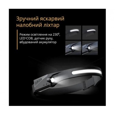 Налобный сенсорный фонарь BL-G28 All Perspectives Induction Headlamp Гибкий аккумуляторный LED фонарик