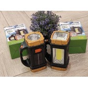 Ручной аккумуляторный фонарь на солнечной батарее GL-2289 25 W с солнечной панелью USB зарядкой-повербанком