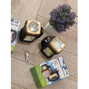 Ручной аккумуляторный фонарь на солнечной батарее GL-2289 25 W с солнечной панелью USB зарядкой-повербанком