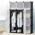 Пластиковый складной шкаф Storage Cube Cabinet «МР 312-62» Черный (110х37х146см)