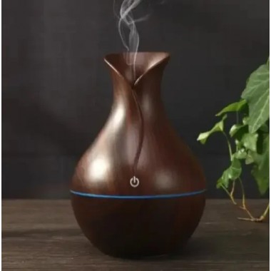 Увлажнитель воздуха ТЕМНО-КОРИЧЕСКИЙ Humidifier Ultrasonic Aroma c подсветкой | Воздухоочиститель