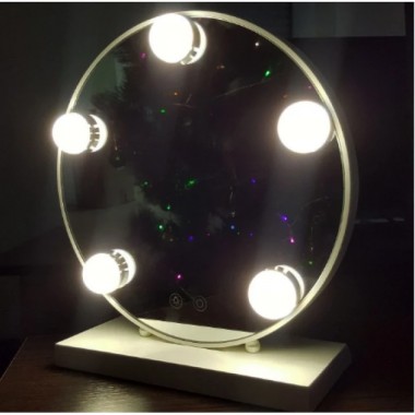 Зеркало для макияжа с LED подсветкой Led Mirror 5 LED JX-526 Белый