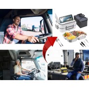 Электрический ланч-бокс с подогревом Электрический 220V/12V DFC-C21 (питание от сети или автомобиля