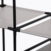 Вешалка стойка для одежды (160x112x46см) Pole / Телескопическая вешалка с полками