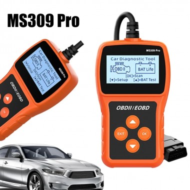 Сканер MS309PRO OBD2, диагностический инструмент, тестер аккумулятора, считыватель кодов неисправностей