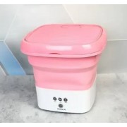 Портативная стиральная машинка РОЗОВАЯ ультразвуковая 8 Л с USB складная стиральная минимашина