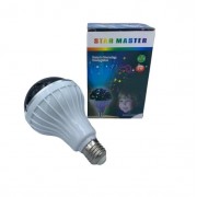 Лампа проектор звёздного неба в патрон E27 Star Master Bulb601-HX 6Вт, ночник, 3 цвета свечения, 220В