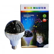 Лампа проектор звёздного неба в патрон E27 Star Master Bulb601-HX 6Вт, ночник, 3 цвета свечения, 220В