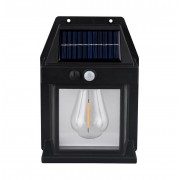 Уличный светильник на солнечных батареях лампа фасадная ретро COBA BK-888 Черная