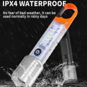 Многофункциональный ручной портативный аккумуляторный фонарик с USB TYPE-C зарядкой X-202