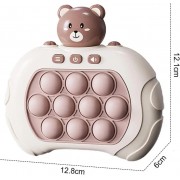 Интерактивная игрушка антистресс электронный EM Pop it PRO Консоль Quick Push 4 режима с подсветкой Коричневый