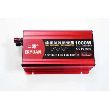 Преобразователь Инвертор Інвертор чис.синус ERYUAN AC/DC  LCD 12v 1000W Для котла