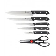 Набор ножей UNIQUE UN-1836 с ножницами + подставка