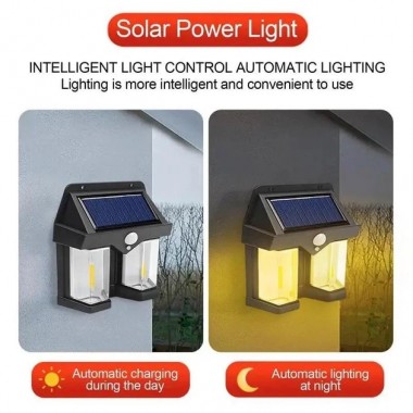 Фонарь на солнечной батарее с датчиком движения Solar Wall Lamp COBA CB-228