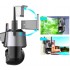 Уличная охранная поворотная WIFI камера  Dual Lens Zoom 8MP сирена, зум, iCSee удаленным доступом онлайн