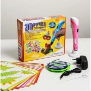 3D-Ручка 3Dpen С Lcd Экраном Полный Набор Пластик Розовый