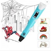 Крутая 3D-Ручка С Lcd Экраном 3Dpen Полный Набор Пластик И Трафареты Голубой