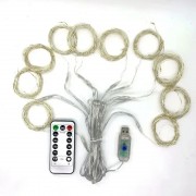 Гирлянда 3*2 метра Штора Белая LIGHT от USB + пульт SF-18