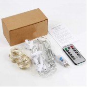 Светодиодная гирлянда штора LED Light 3х2 метра от USB + пульт Теплый SF-19