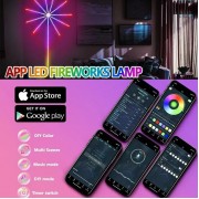 Светодиодный смарт фейерверк с bluetooth 28Key Kit ВТ с музыкальным режимом APP LED LIGHT SF-9