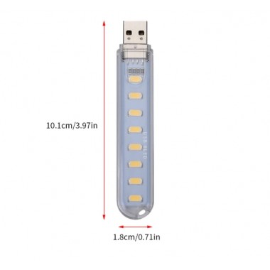 Светильник USB Мини флешка светодиодный фонарик светодиодный холодный белый LED лампа