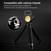 Фонарик с треногой аккумуляторный + карабин w5133-2