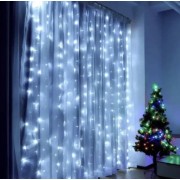 Гирлянда штора светодиодная комнатная 200 LED 3х2 м USB БЕЛЫЙ