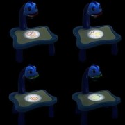 Детский столик проектор для рисования Projector Painting набор с проектором, 24 слайда, фломастеры Синий