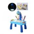 Детский столик проектор для рисования Projector Painting набор с проектором, 24 слайда, фломастеры Синий