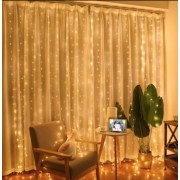 Светодиодная гирлянда штора LED Light 3х2 метра от USB + пульт Теплый SF-19