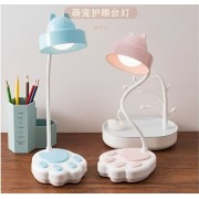 Сенсорная светодиодная гибкая настольная лампа в виде кошачьей лапы DIGAD 1925 Голубой, Розовый