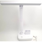 Лампа поворотная для дома настольная с органайзером на 2-х аккумуляторах светильник DIGAD 1975 LED Белая/Whit