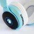 Беспроводные наушники Кошачьи ушки CatEar ST77M с подсветкой RGB Bluetooth MP3 плеер Blue