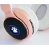 Детские наушники без проводов Wireless earphone ST77M Розовые, bluetooth наушники с кошачьими ушками