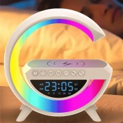 Настольная смарт лампа, ночник BT-3401 RGB Rainbow Light-Wireless Happy Light с Bluetooth колонкой + беспровод