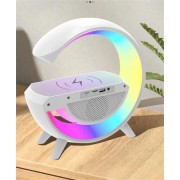 Настольная смарт лампа, ночник BT-3401 RGB Rainbow Light-Wireless Happy Light с Bluetooth колонкой + беспровод