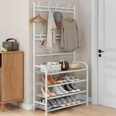 Универсальная вешалка для одежды New simple floor clothes rack size 60X29.5X151 см Белый