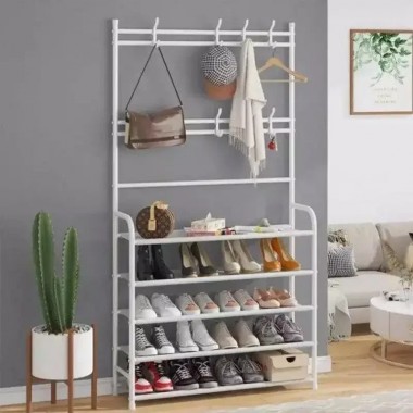 Универсальная вешалка для одежды New simple floor clothes rack size 60X29.5X151 см Белый