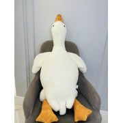 Мягкая Игрушка Гусь Длинный 130см, Подушка Обнимашка, Белый
