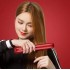 Выпрямитель для волос Hair Straightener VGR V-585 беспроводной,  с 3 уровнями нагрева, Красный Серебро