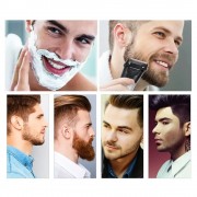 Электробритва аккумуляторная DSP-60077 (сухое и влажное бритье) с индикатором зарядки Черная