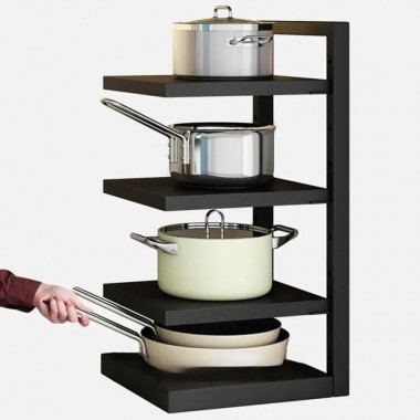 Кухонная полка для хранения кастрюль, 3 уровня Kitchen shelf for storing pots / Полка на кухню для посуды