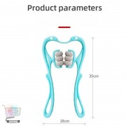 Ручной мультироликовый массажер для шеи и тела Neck Stretcher с вращающимися 360° рельефными роликами