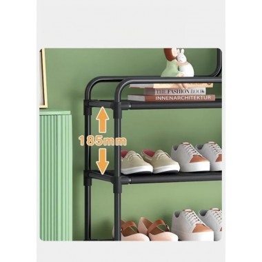 Стеллаж для обуви Shoe rack BLACK Полка для обуви-08-02, Металл, 60х18.5х78.5 см