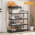 Стеллаж для обуви Shoe rack BLACK Полка для обуви-08-02, Металл, 60х18.5х78.5 см