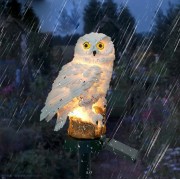 Садовый газонный светильник Сова на солнечной батарее водонепроницаемый 45 см.