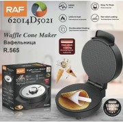 Вафельница электрическая RAF R 565 с антипригарным покрытием и конусом для трубочек 1000 Вт